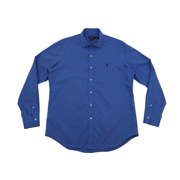 Polo Ralph Lauren Blue Poplin Shirt Men’s Large - Picture 6 of 16
